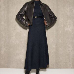 Mango Wool Blend Knitted Skirt NWT XS